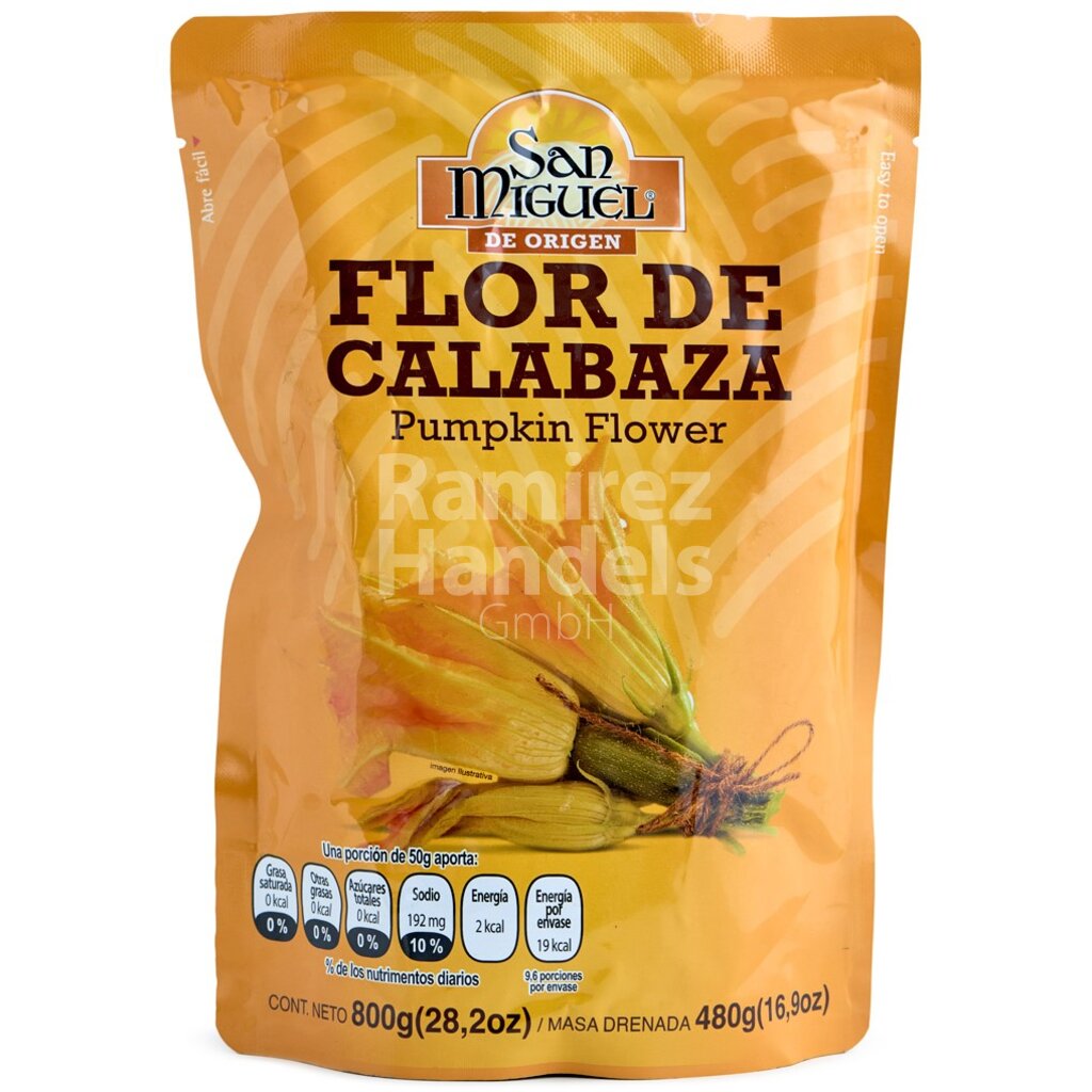 [MX1971] Zucchini Flower - Flor de Calabaza SAN MIGUEL- Pauch 480 g