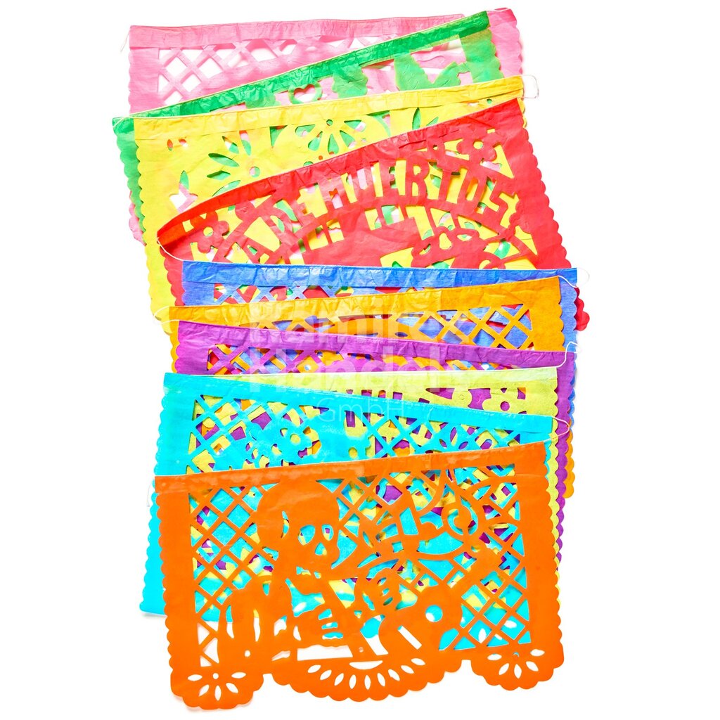 [MX2188] Papel Picado Dia de Muertos  Hecho a Mano Artemex 5m (36 x 22 cm)