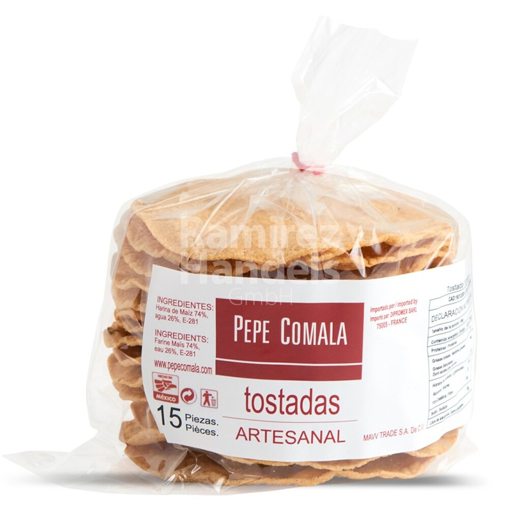 [MX2228] Tostadas frittierte Maistortilla PEPE COMALA 15 St (ca. 200 g) g Beutel
