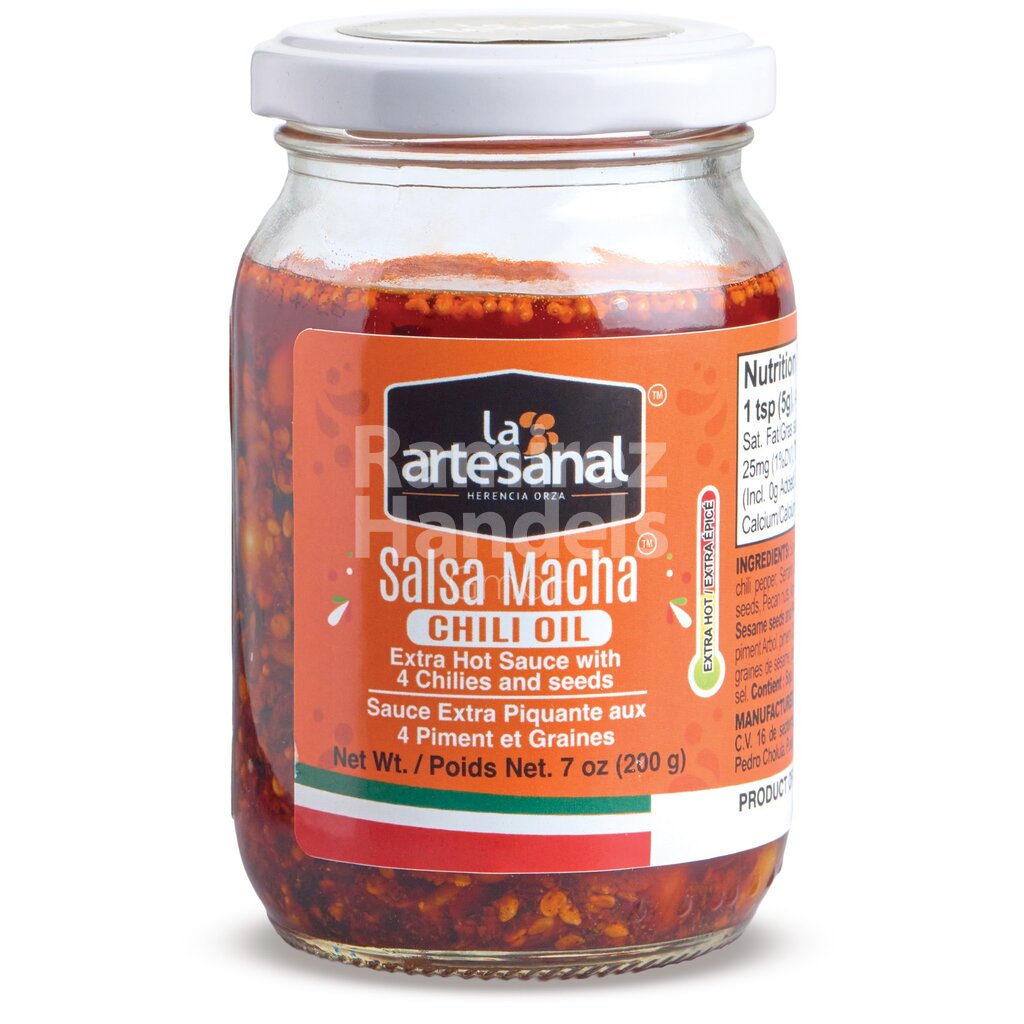 [MX2231] Salsa Macha extra Picante con 4 Chiles La Artesanal 200 g