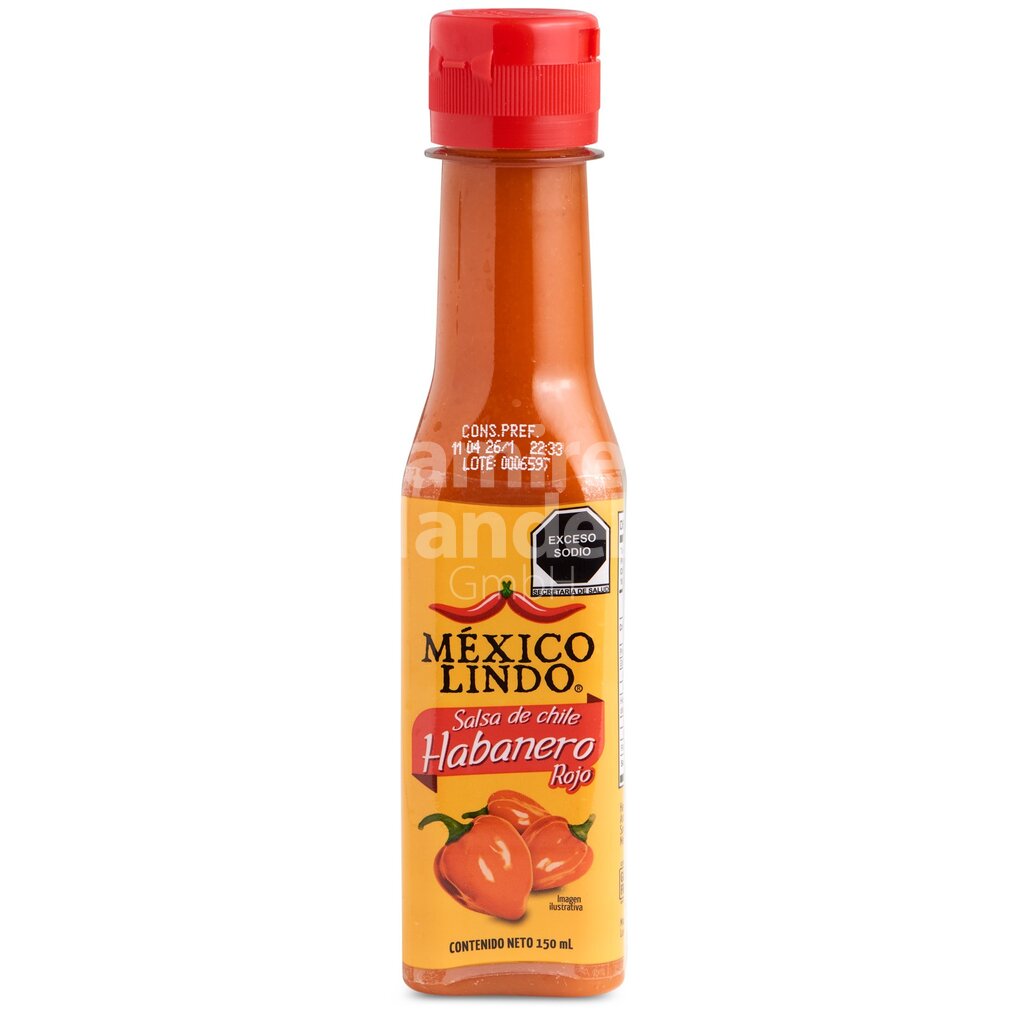 [MX2265] Salsa Chili Habanero Rojo MEXICO LINDO 150 ml