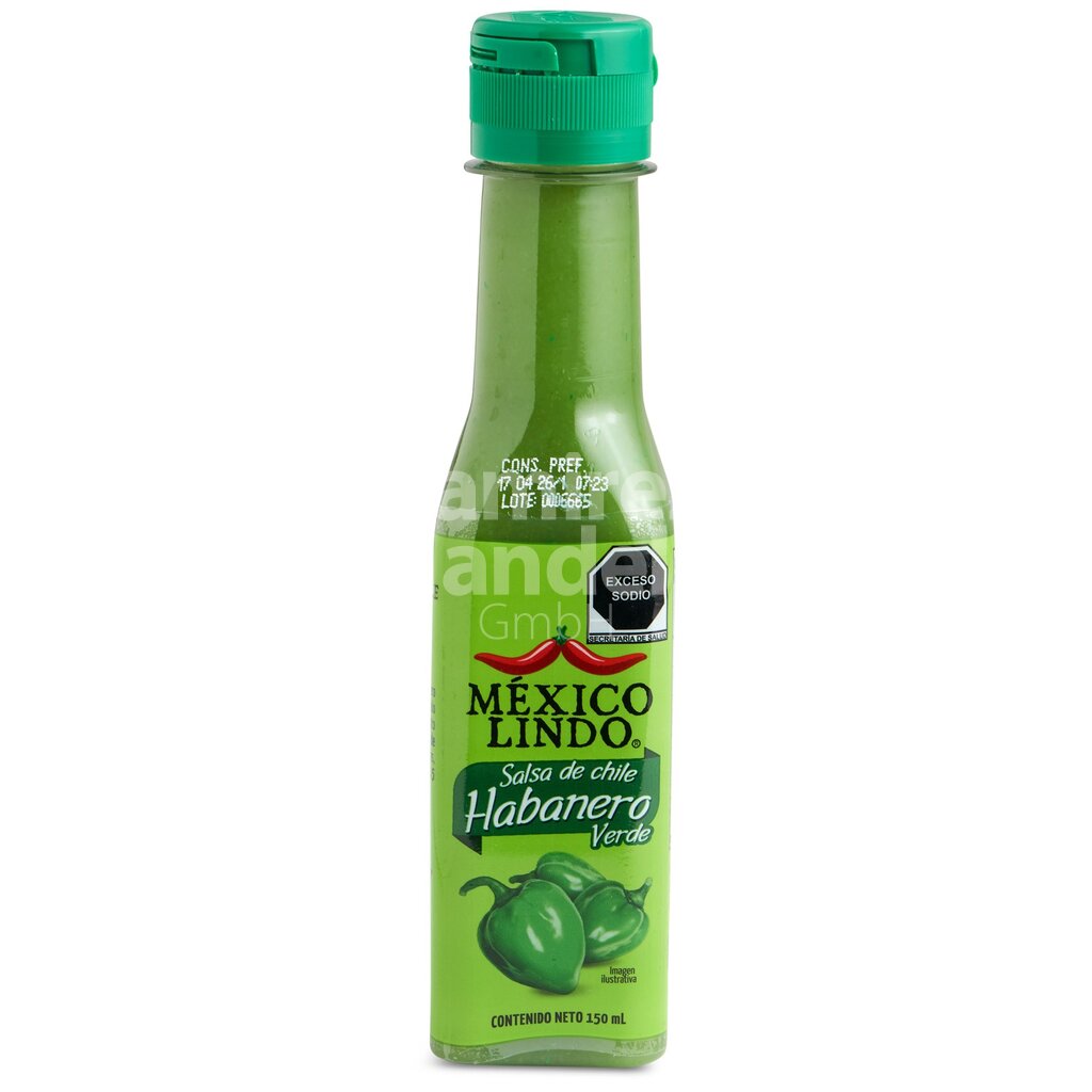 Salsa Chili Habanero Verde MEXICO LINDO 150 ml