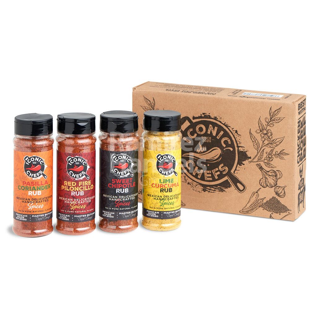 [MX2268] Grillgewürze Geschenkset Chili & Limette ICONIC CHEFS 4 pcs. 65 g each