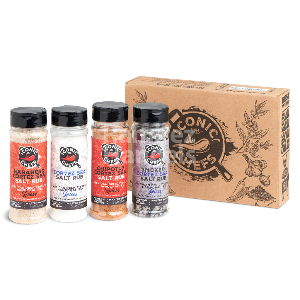 Gourmet Salz Gewürze Geschenkset ICONIC CHEFS 4 St je 65 g