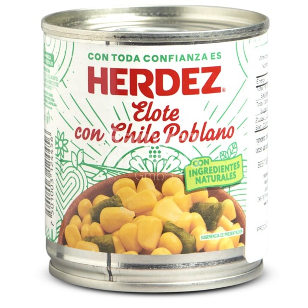 [MX2283] Chili Poblano en Rajas con Elote Herdez 210 g