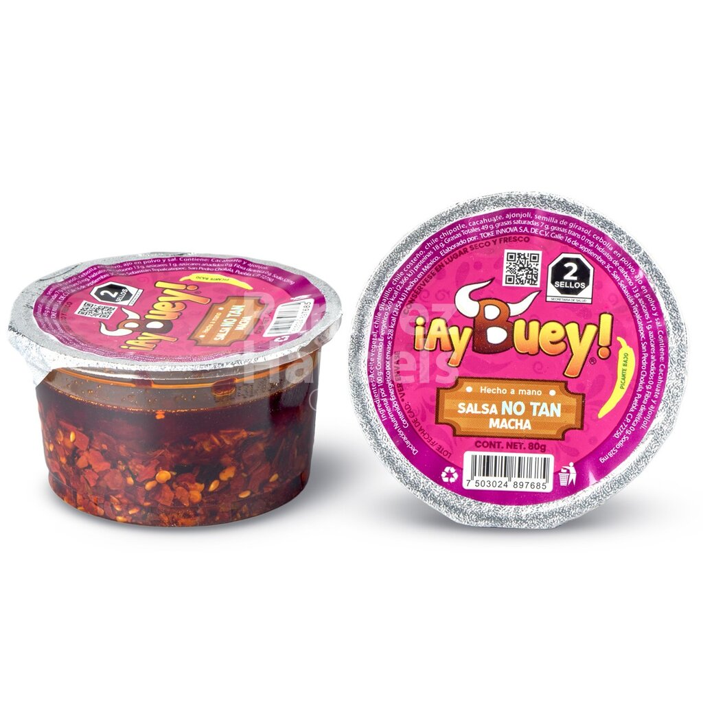 Salsa Macha MEDIUM scharf mit 4 Chilis AY BUEY 80 g