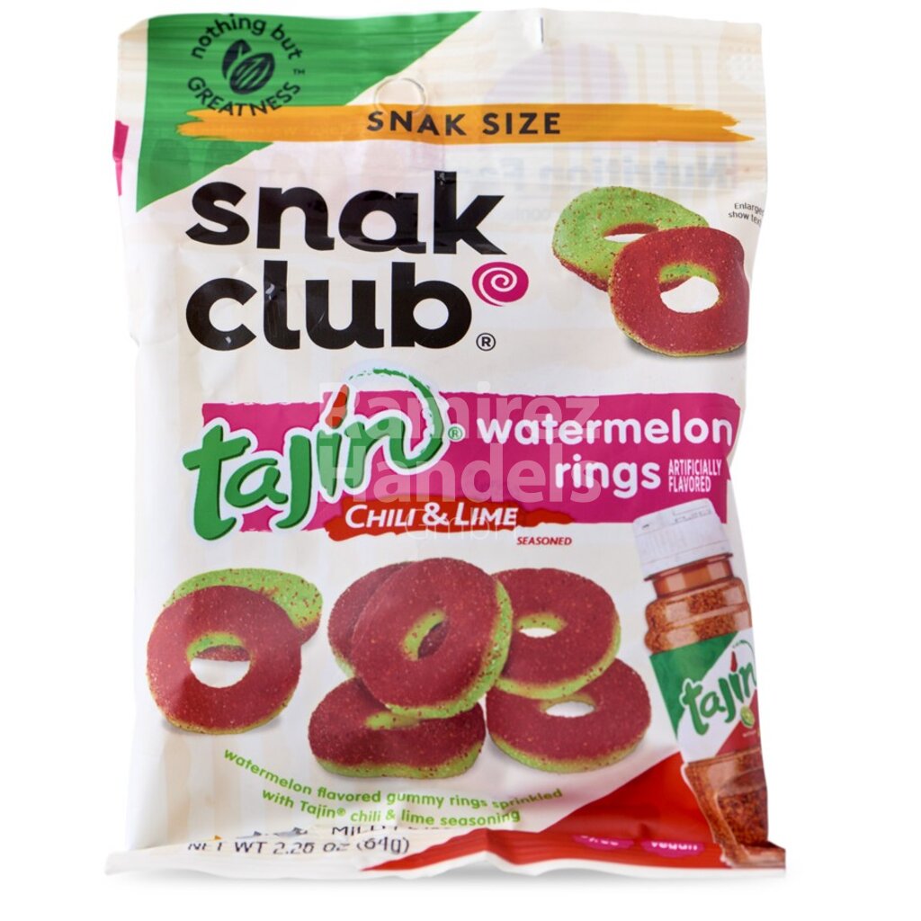 Snack Club gomitas sabor sandia con Tajin 64 g