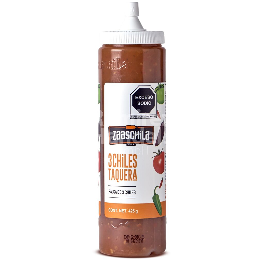 Scharfe Sauce TRES CHILES TAQUERA ZAASCHILA 425 g