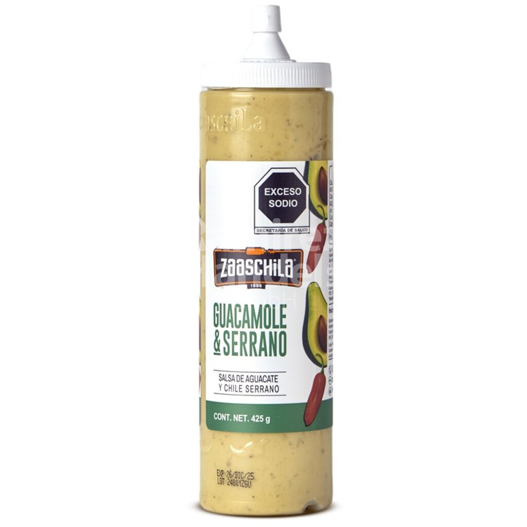 [MX2313] Sauce GUACAMOLE & SERRANO ZAASCHILA 425 g