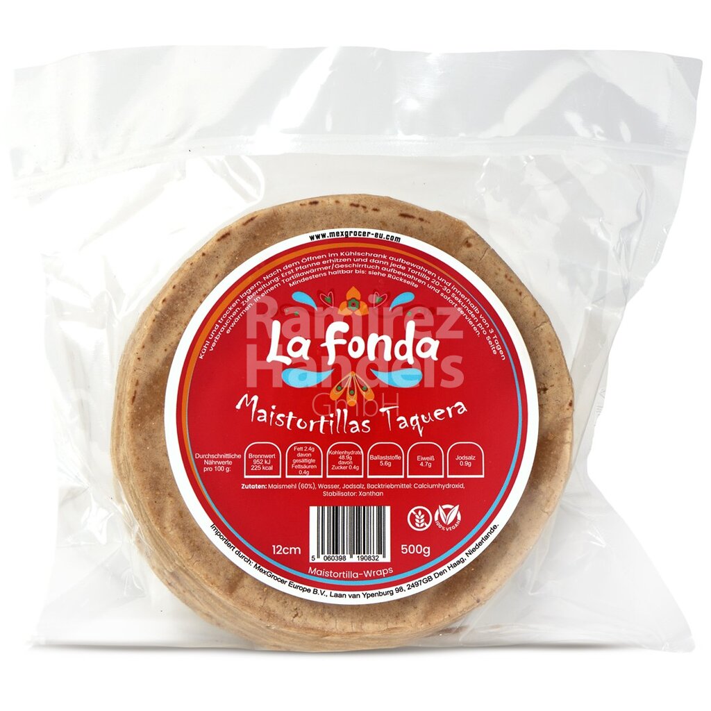 Gelbe Maistortillas LA FONDA TAQUERA 12 cm 500 g (ca. 26 St)
