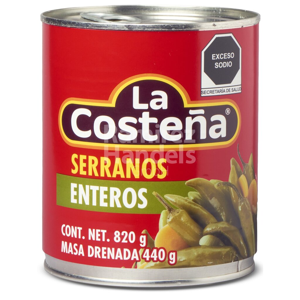 [MX2342] Chili Serrano ganze Schote LA COSTENA 800 g
