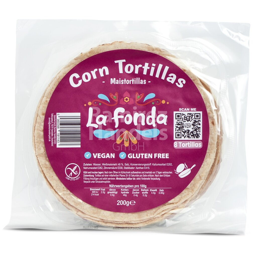 [MX2404] Weiße Maistortillas 15 cm LA FONDA 8 St