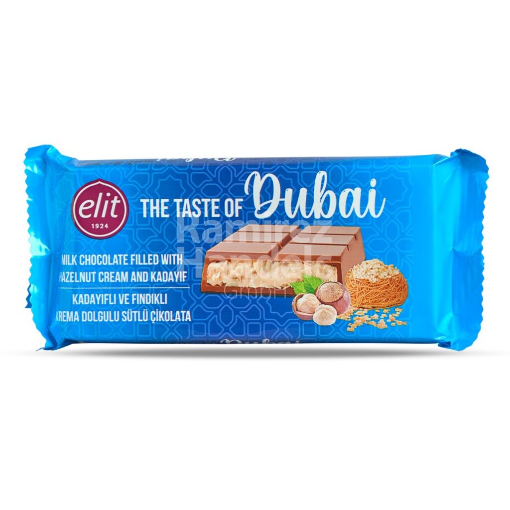 [TK0003] Barra de Chocolate ELIT The taste of Dubai AVELLANA 90 g