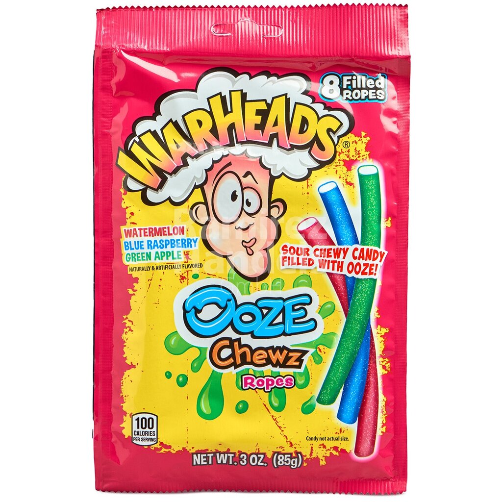 [US0124] OOZE Chewz Candy Ropes WARHEADS 85 g