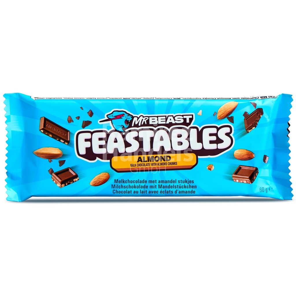 [US0128] Chocolate Bar Mr. Beast ALMOND 60 g