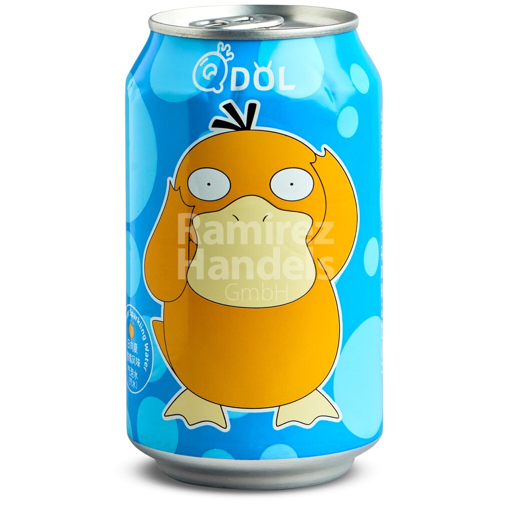 [US0140] Qdol POKEMON PSYDUCK TANGERINE 330 ml