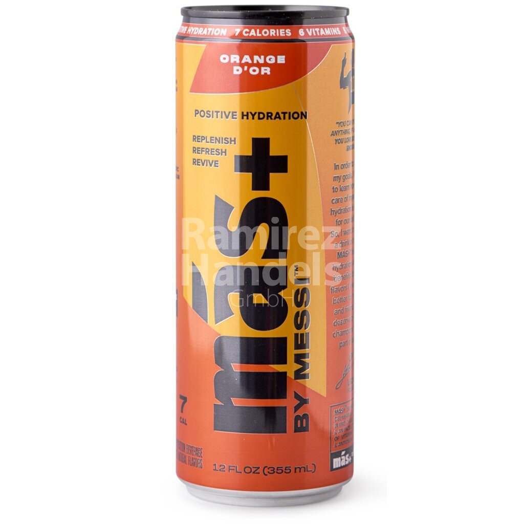 [US0145] MAS+ by Messi ORANGE DOR 355 ml