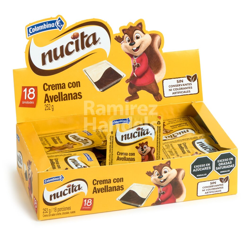 [VE0040] Nucita sabor Crema con Avellanas 18 pzas (252 g)