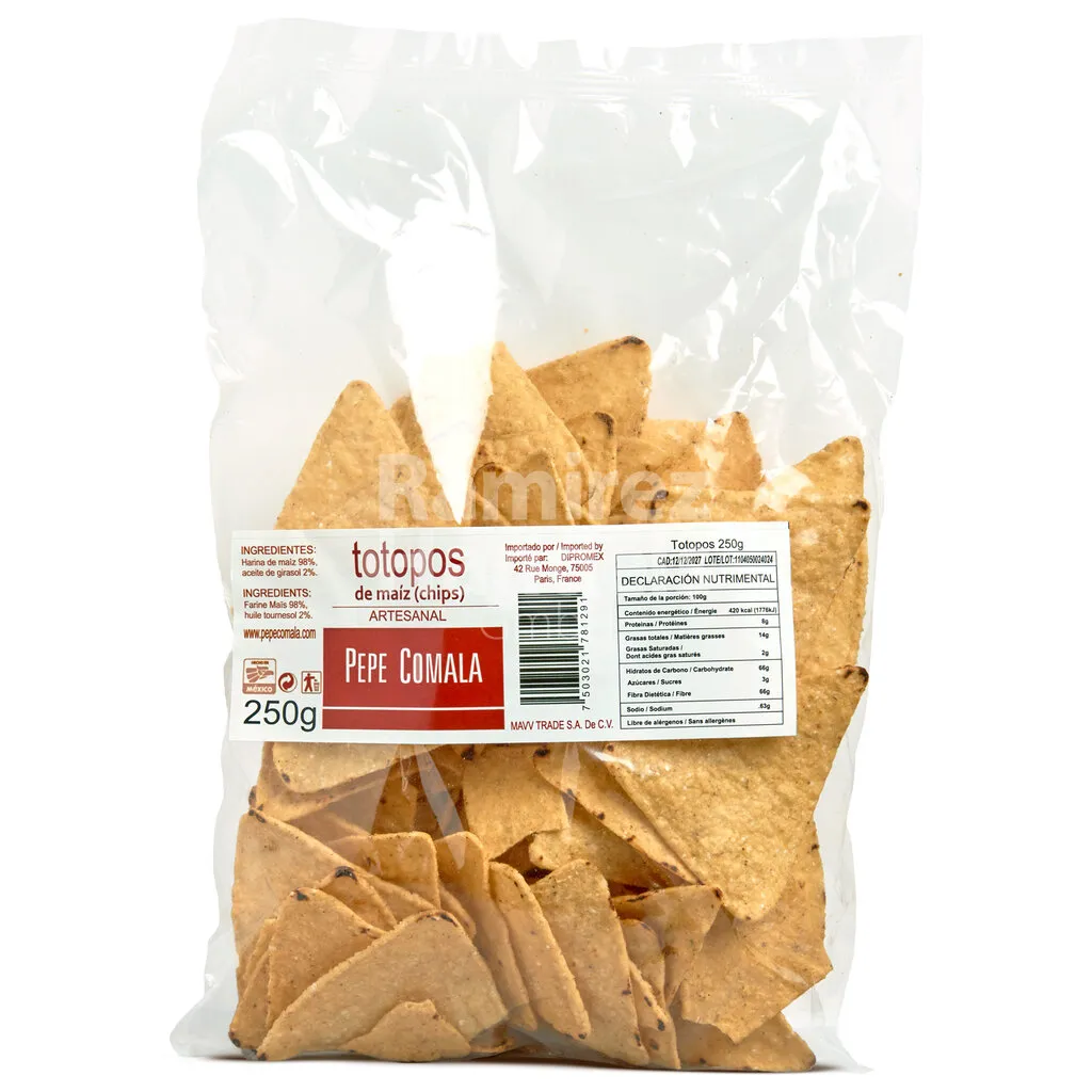 [MX2451] Tortilla Chips (Totopos) PEPE COMALA 250 g