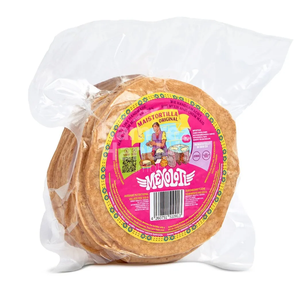 [MX2519] Gelbe Maistortillas MEXOLOTL Original 15 cm 1 kg (ca. 38 St)